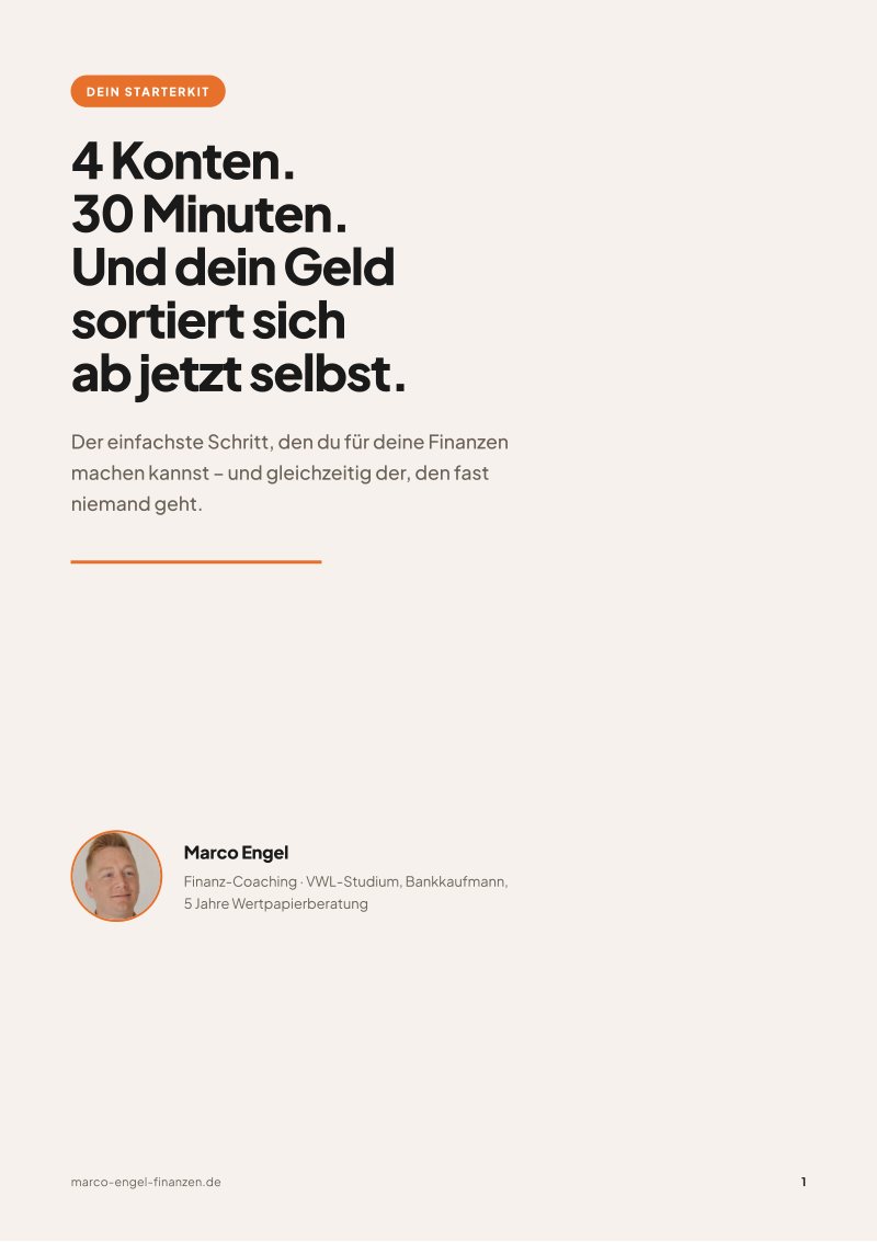 Titelseite des 4-Konten-Starterkits
